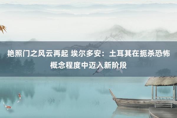 艳照门之风云再起 埃尔多安：土耳其在扼杀恐怖概念程度中迈入新阶段