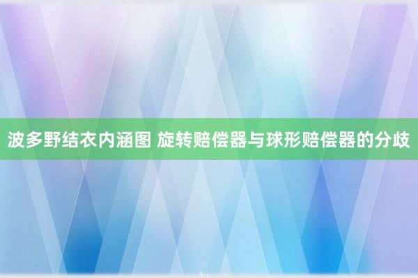 波多野结衣内涵图 旋转赔偿器与球形赔偿器的分歧